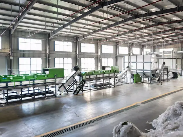 Film to granules recycling solution line